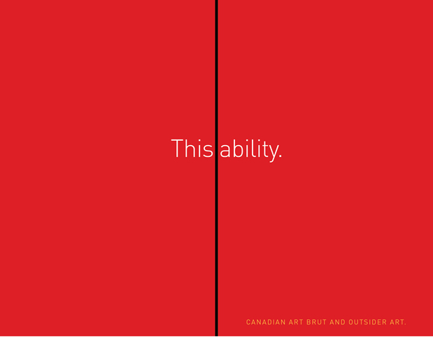 image of red cover of book with a black line in the middle of the book from top to bottom separating the title This|ability